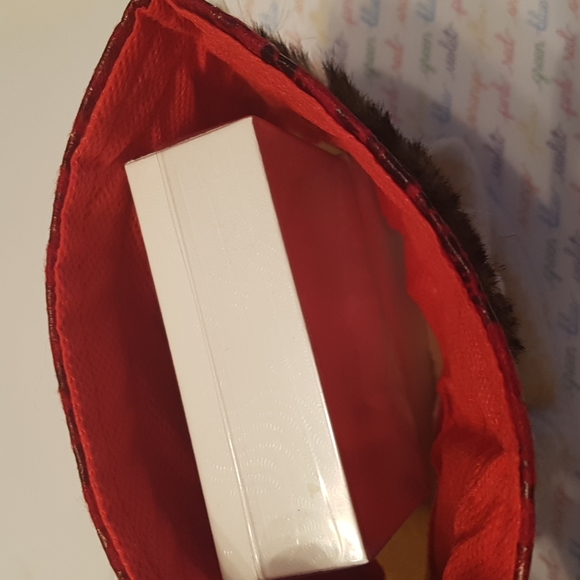 🎅🏼2/15$ NEW Santa Claus Christmas Bag Christmas Sock 6"x6" In. (Red/beige) - Picture 9 of 9